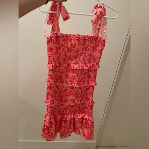 XS Shein pink tie dress